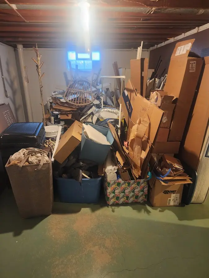 Roll-off dumpster container at job site for Construction Dumpster Rental in South Lakes